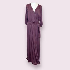Rachel Pally Long Maxi Caftan Wrap Dress Purple Size Small